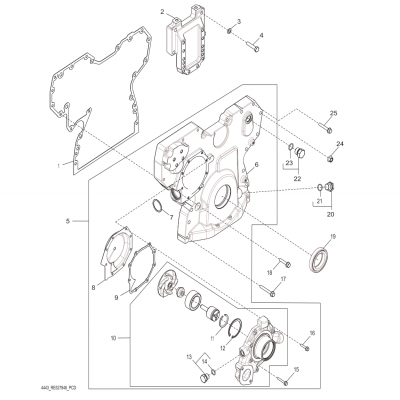 Group 44: Timing Gear Cover &amp;amp;amp; Water Pump, continued  第44組：正時(shí)齒輪蓋和水泵，&amp;amp;ldquo;GM93289,&amp;amp;rdquo;&amp;amp;ldquo;GM93285,&amp;amp;rdquo;&amp;amp;ldquo;GM9165