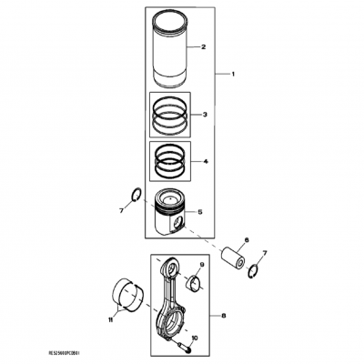 Group 48: Piston and Connecting Rod, continued  第48組：活塞和連桿，&ldquo;GM93289,&rdquo;&ldquo;GM93285,&rdquo;&ldquo;GM91650,&rdquo;&ldquo;GM85414,&rdquo;&ldquo;GM85412,&a