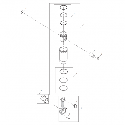 Group 48: Piston and Connecting Rod, continued  第48組：活塞和連桿，“GM93289,”“GM93285,”“GM91650,”“GM85414,”“GM85412,”“GM85410,”“GM