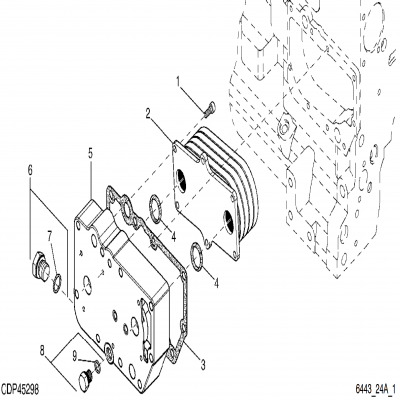 Group 59--1: Engine Oil Cooler  第59-1組：發(fā)動機(jī)機(jī)油冷卻器