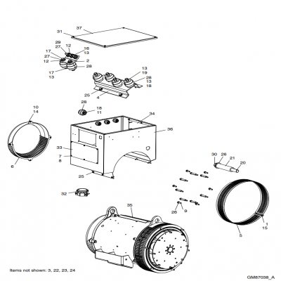 Alternator and Mounting, continued  交流發(fā)電機和安裝，“GM91650,”“40MDDCA,”“55MDDCB ,”“65MDDCC,”“80MDDCD,”“99MDDCE,”“GM93289,”